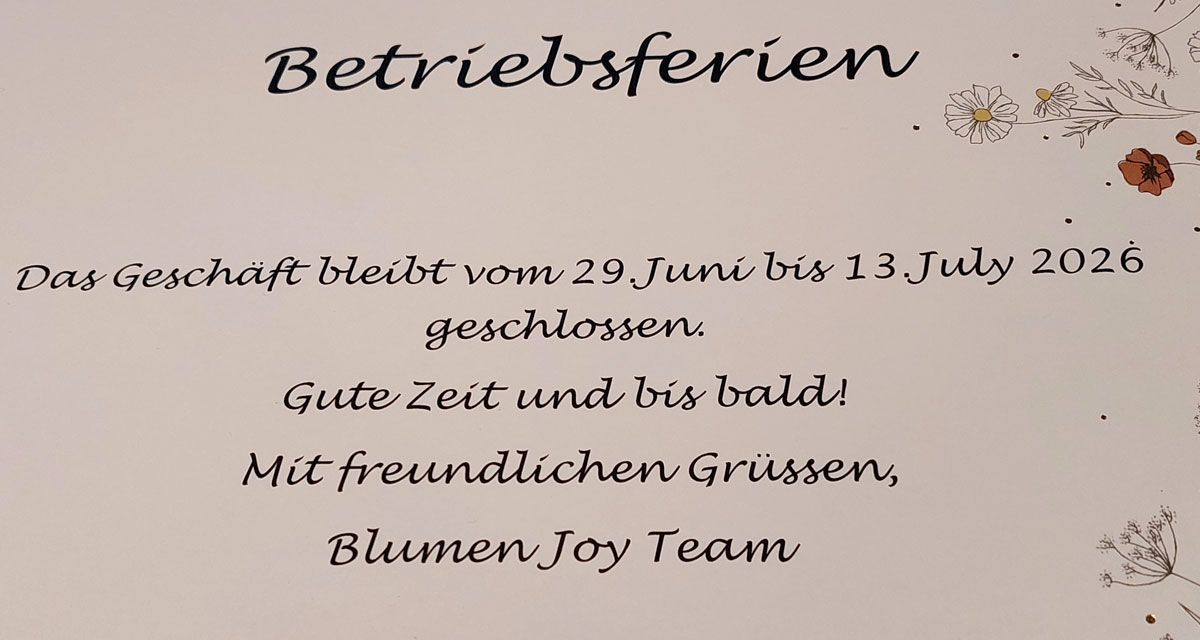 betriebsferien